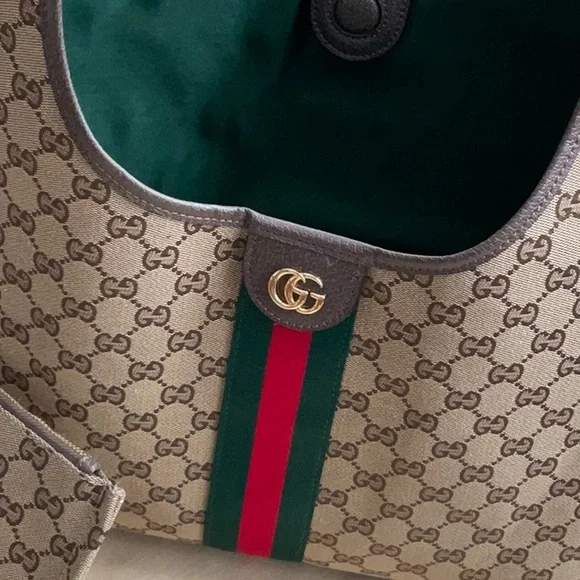 Beige Monogram Canvas Tote Bag - Picture 9 of 9